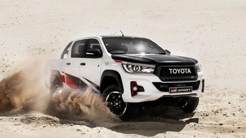 Illustration for article titled The Giant Emblem Grille on the Toyota Hilux GR Sport Is Just the Best